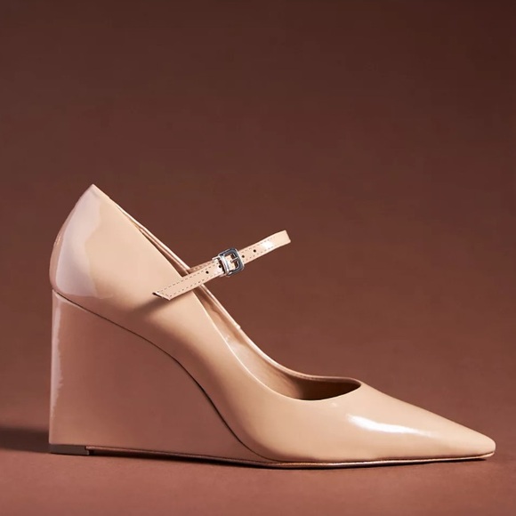 Anthropologie Maeve The Sibley Mary Jane Wedge Heels - Picture 2 of 9